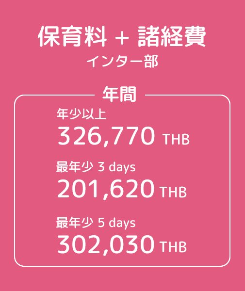 保育料+諸経費　インター部
